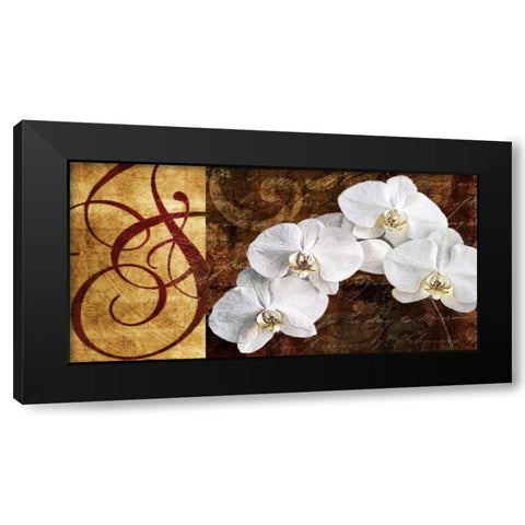 Moonlit Orchids Black Modern Wood Framed Art Print by Mallett, Keith