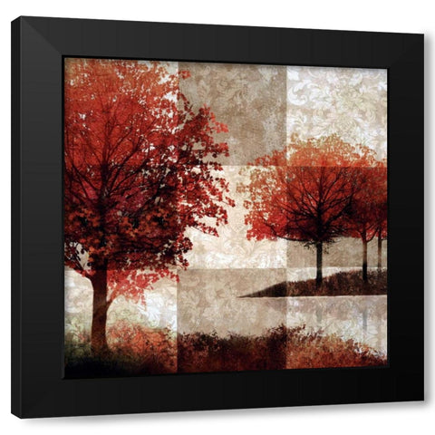 Elysian Fields Black Modern Wood Framed Art Print with Double Matting by Mallett, Keith