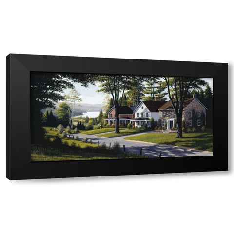 Cul-de-sac Black Modern Wood Framed Art Print with Double Matting by Saunders, Bill