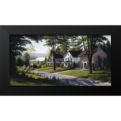 Cul-de-sac Black Modern Wood Framed Art Print by Saunders, Bill
