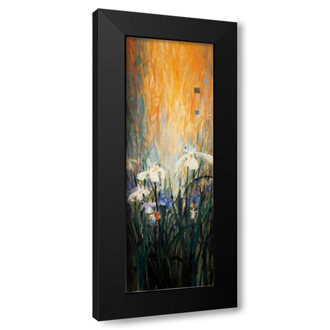 Golden Winged Garden I Black Modern Wood Framed Art Print by Li-Leger, Don
