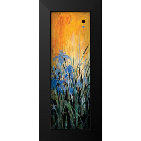 Golden Winged Garden II Black Modern Wood Framed Art Print by Li-Leger, Don