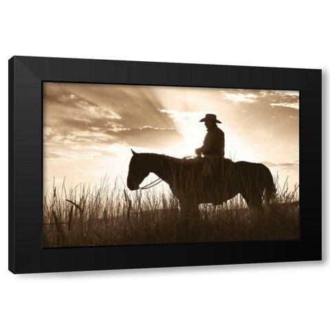 Days End Black Modern Wood Framed Art Print by Caro, Wendy