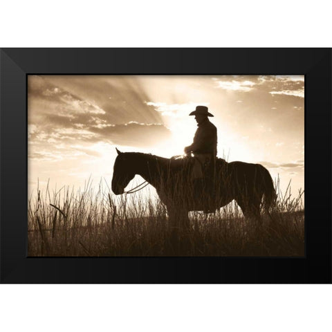 Days End Black Modern Wood Framed Art Print by Caro, Wendy