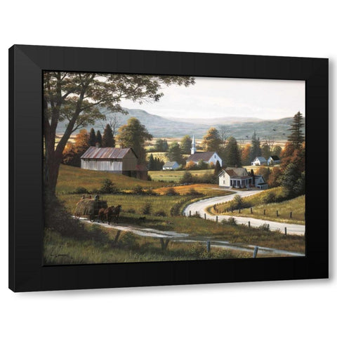Childhood Memories Black Modern Wood Framed Art Print with Double Matting by Saunders, Bill