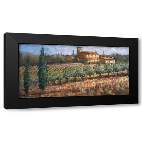 Tuscan Olives Black Modern Wood Framed Art Print with Double Matting by Surridge, Malcolm