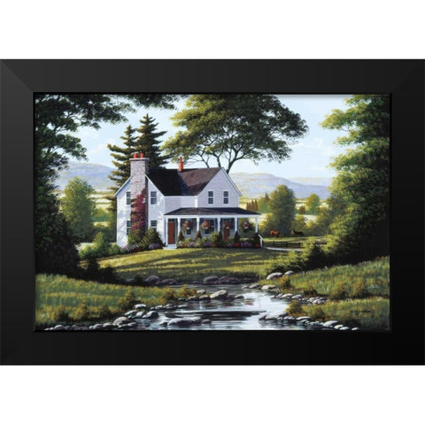 Serenity Black Modern Wood Framed Art Print by Saunders, Bill