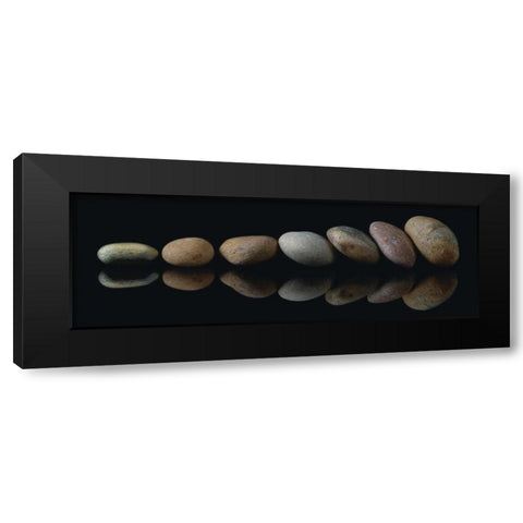 Lean On Me Black Modern Wood Framed Art Print by Frank, Assaf