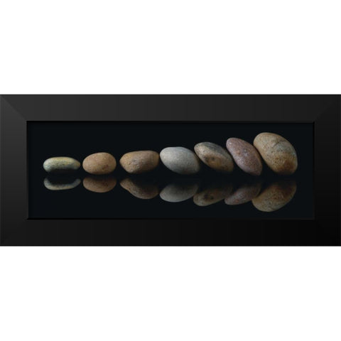 Lean On Me Black Modern Wood Framed Art Print by Frank, Assaf