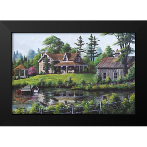 Reflections of Spring Black Modern Wood Framed Art Print by Saunders, Bill
