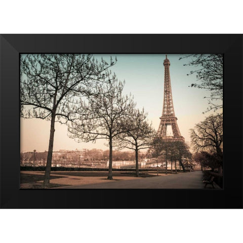 Remembering Paris Black Modern Wood Framed Art Print by Frank, Assaf