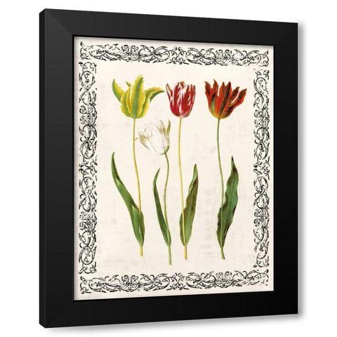 Spring Blooms I Black Modern Wood Framed Art Print with Double Matting by Berg, Sabine