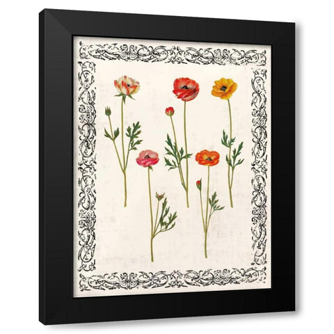 Spring Blooms II Black Modern Wood Framed Art Print by Berg, Sabine