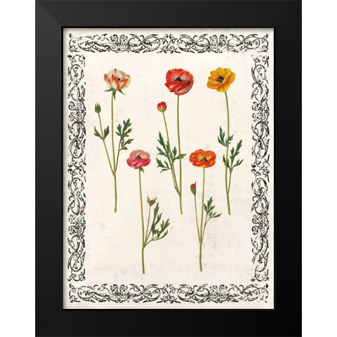 Spring Blooms II Black Modern Wood Framed Art Print by Berg, Sabine
