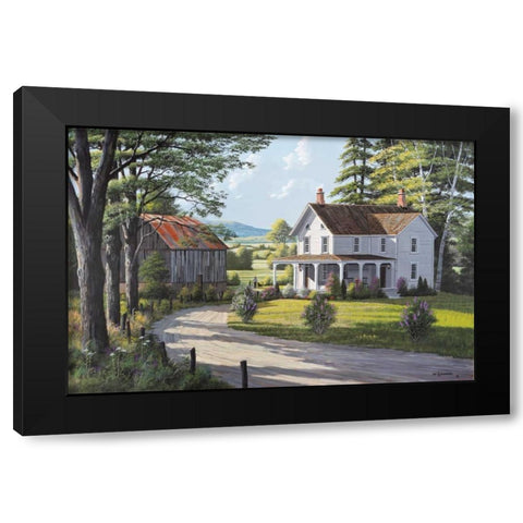 Old Friends Black Modern Wood Framed Art Print with Double Matting by Saunders, Bill