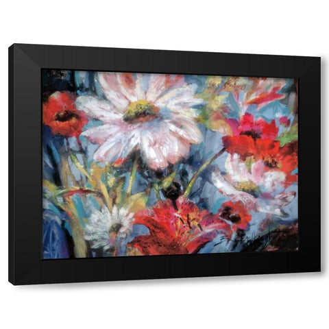 Tangled Garden I Black Modern Wood Framed Art Print with Double Matting by Heighton, Brent