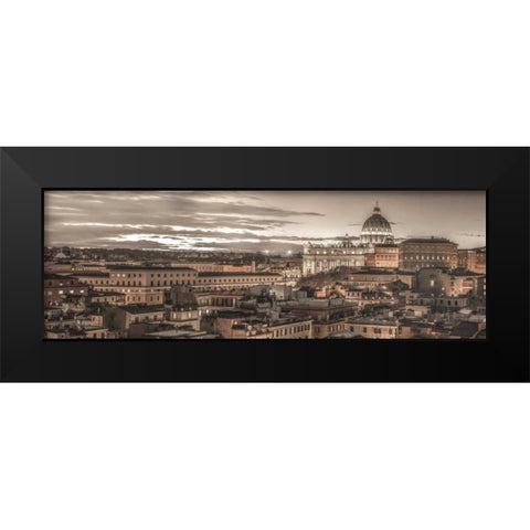 Bella Roma Black Modern Wood Framed Art Print by Frank, Assaf