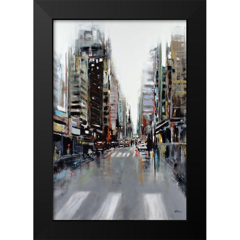 La Ville Black Modern Wood Framed Art Print by Kadmiri, Aziz