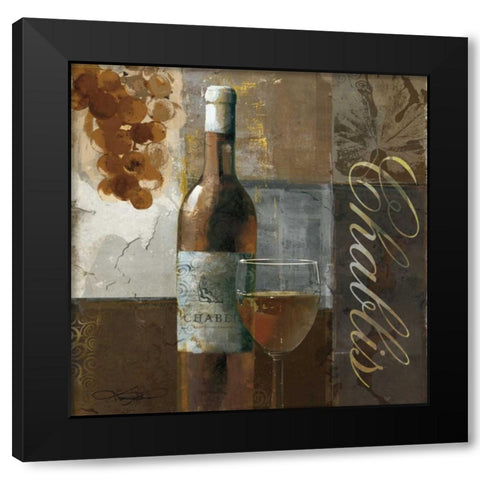 Chablis Black Modern Wood Framed Art Print with Double Matting by Mallett, Keith