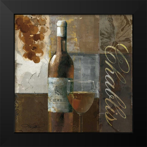 Chablis Black Modern Wood Framed Art Print by Mallett, Keith