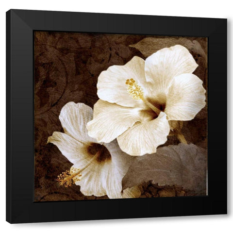 Verdant Blooms Black Modern Wood Framed Art Print by Mallett, Keith