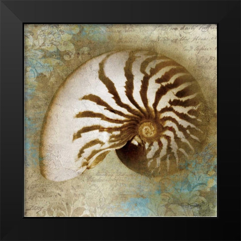 Nautical Beauty Black Modern Wood Framed Art Print by Mallett, Keith