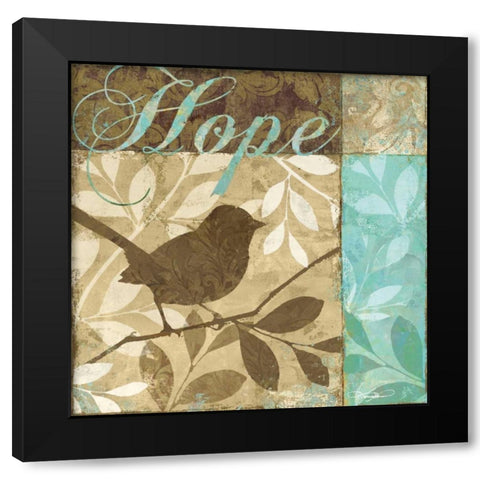 Hope Black Modern Wood Framed Art Print by Mallett, Keith