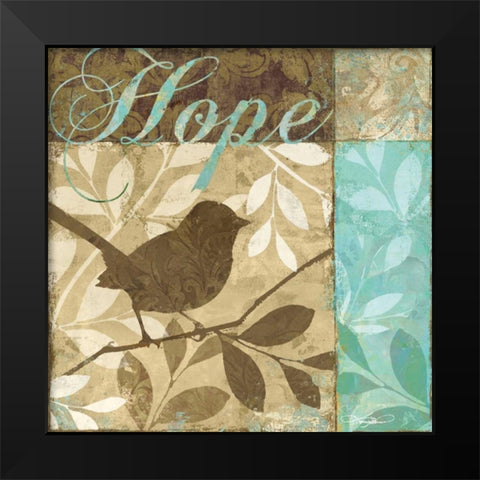 Hope Black Modern Wood Framed Art Print by Mallett, Keith