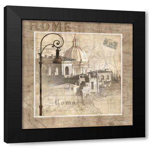 When in Rome Black Modern Wood Framed Art Print with Double Matting by Mallett, Keith