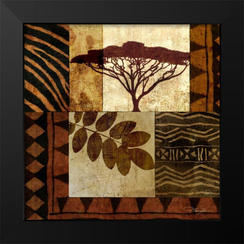 Acacia Sunrise II Black Modern Wood Framed Art Print by Mallett, Keith