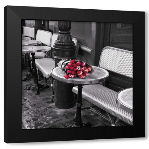 Say It With Flowers I Black Modern Wood Framed Art Print with Double Matting by Frank, Assaf