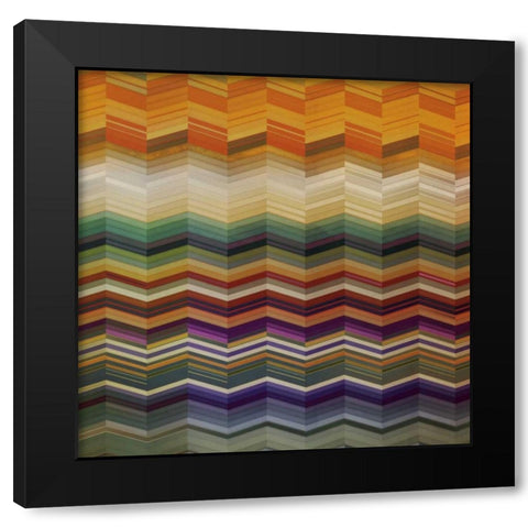 Color and Cadence II Black Modern Wood Framed Art Print with Double Matting by Noah