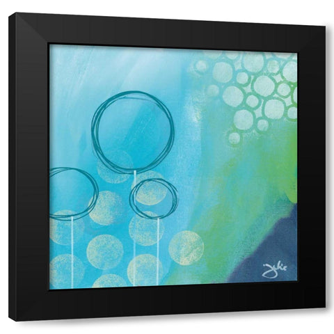 Bubble Toes Black Modern Wood Framed Art Print with Double Matting by Hawkins, Julie