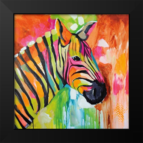 Za Za Black Modern Wood Framed Art Print by Brooks, Amanda J.