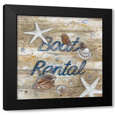 Boat Rental Black Modern Wood Framed Art Print with Double Matting by Fisk, Arnie