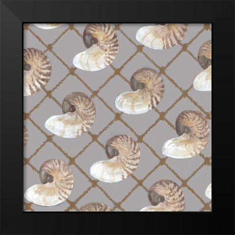 Nautilus Net Black Modern Wood Framed Art Print by Fisk, Arnie