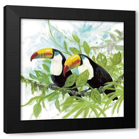 Toucans Black Modern Wood Framed Art Print by Fisk, Arnie