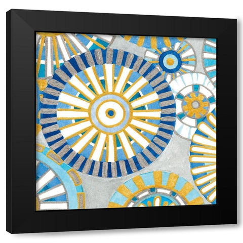 Circle Delight II Black Modern Wood Framed Art Print by Banks, Debbie