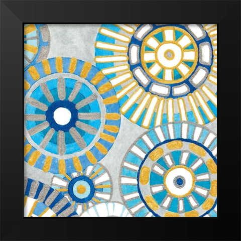 Circle Delight III Black Modern Wood Framed Art Print by Banks, Debbie