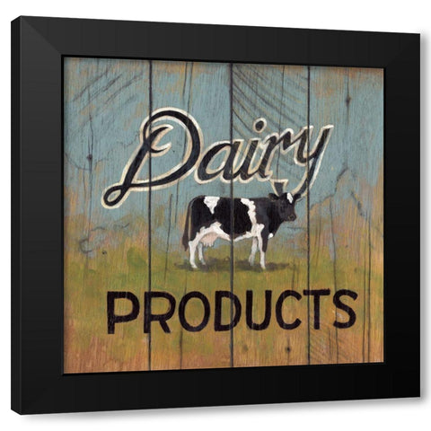 Dairy Products Black Modern Wood Framed Art Print by Fisk, Arnie