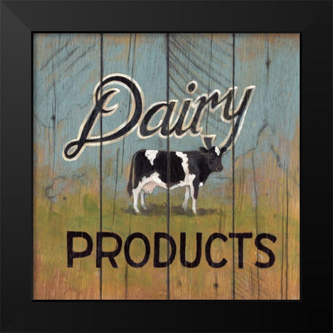 Dairy Products Black Modern Wood Framed Art Print by Fisk, Arnie