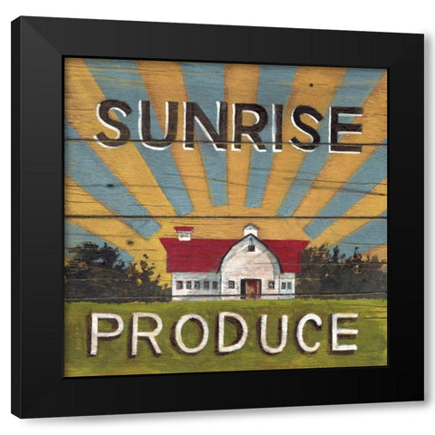 Sunrise Produce Black Modern Wood Framed Art Print by Fisk, Arnie