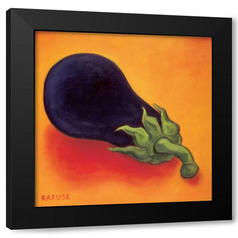 Eggplant Black Modern Wood Framed Art Print by Rafuse, Will