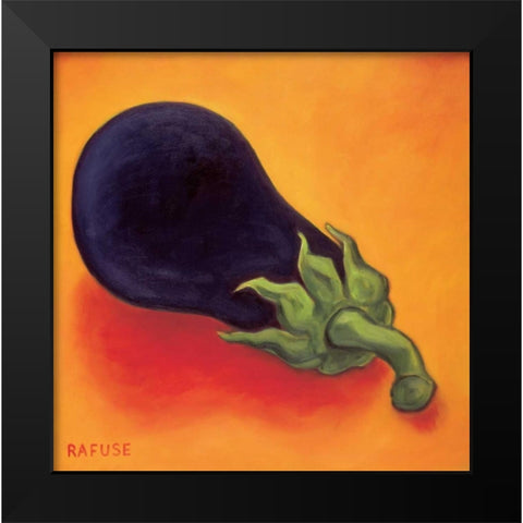 Eggplant Black Modern Wood Framed Art Print by Rafuse, Will