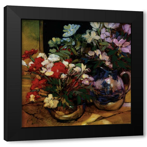 Bouquet for Two Black Modern Wood Framed Art Print with Double Matting by Craig, Philip
