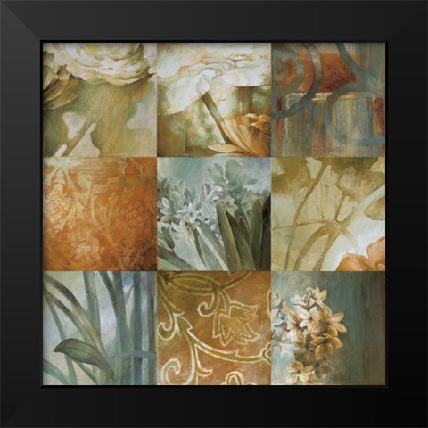 Square Choices Black Modern Wood Framed Art Print by Thompson, Linda