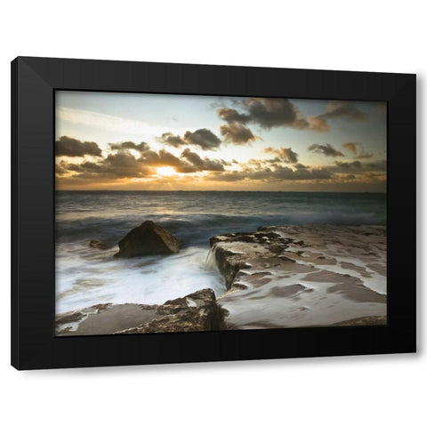 Splendid Sunrise Black Modern Wood Framed Art Print by Frank, Assaf