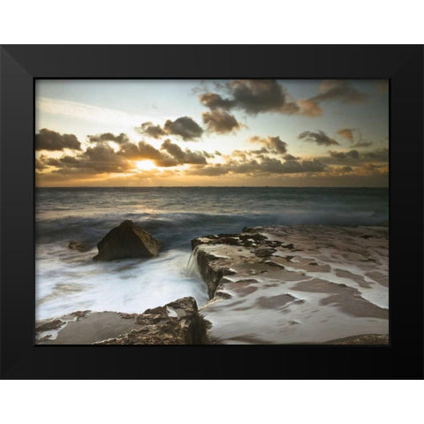Splendid Sunrise Black Modern Wood Framed Art Print by Frank, Assaf