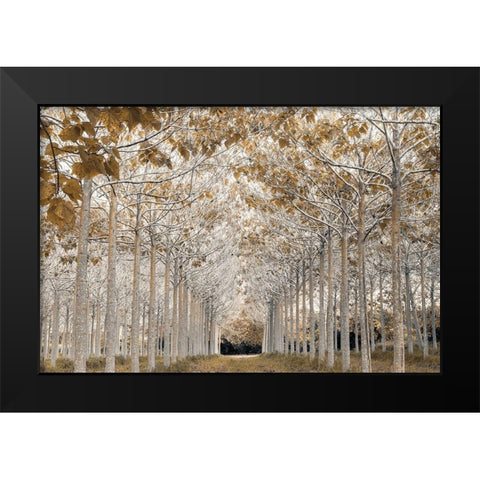 White Gold Black Modern Wood Framed Art Print by Frank, Assaf