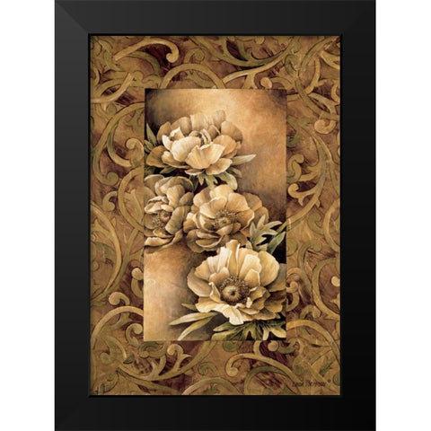 Poppies I Black Modern Wood Framed Art Print by Thompson, Linda